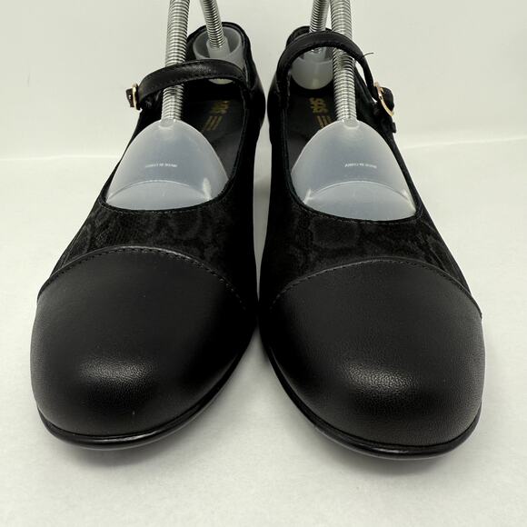 SAS Isabel Mary Jane Heel Snake Womens 11N Black Leather Comfort Dark Academia - Picture 9 of 9